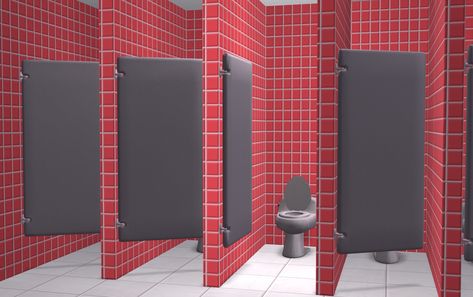 Sims 2 Bathroom, Toilet Stall, Bathroom Stalls, Community Spaces, Stall Door, Sims 2 Hair, Door Dividers, Bathroom Stall, Ts2 Cc