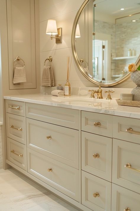 15 Neutral Bathroom Decor Ideas That Are Actually Genius Neutral Bathroom Decor Ideas, Master Bath Ideas, Modern Bathroom Designs, Neutral Bathroom Decor, Cream Bathroom, French Country Bathroom, Neutral Bathroom, Bathroom Inspiration Modern, Beige Bathroom