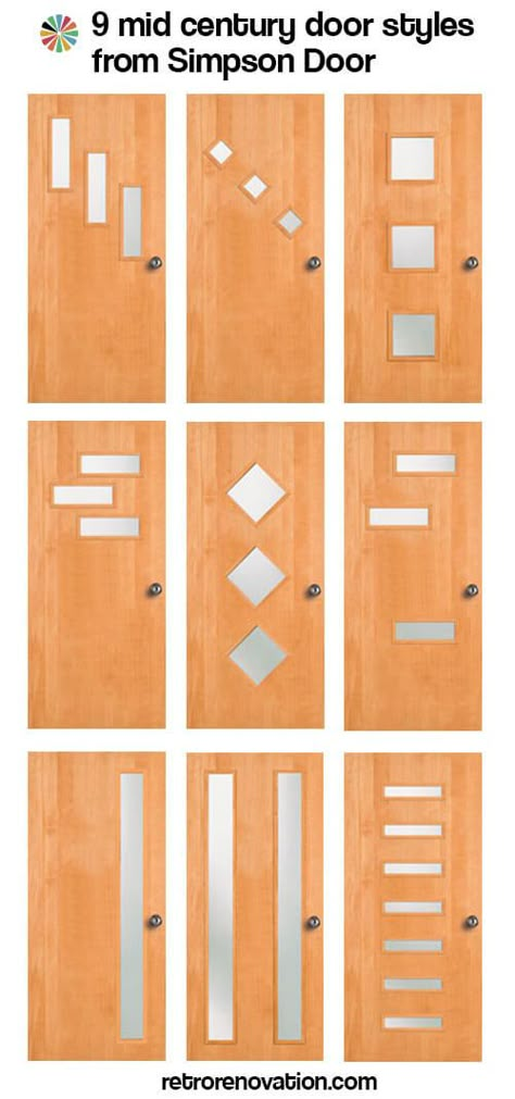 14 Places to Buy or DIY Mid Century Modern Front Doors - Retro Renovation Modern Exterior Door, Mid Century Doors, Mid Century Modern Front Door, Mid Century Door, Modern Front Doors, Exterior Door Styles, Diy Mid Century Modern, Mid Century Modern Exterior, Diy Mid Century