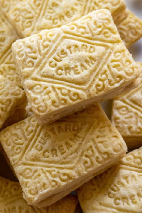 Custard Creams - Ellas Better Bakes Custard Creams, Custard Cookie And Pure Vanilla Cookie, Custard Cookie Iii And Pure Vanilla Cookie, Custard Slices With Cream Crackers, Custard Biscuits Cookies, Custard Cream Biscuits, Vanilla Bean Custard Ice Cream, English Pudding, Shortcake Biscuits