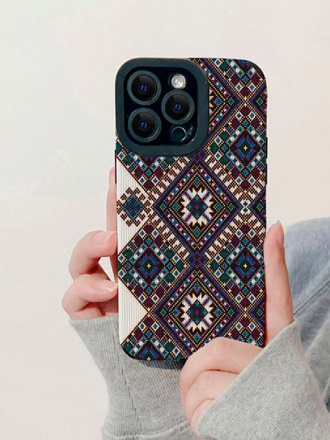 Multicolor  Collar  TPU  Phone Cases Embellished   Cell Phones & Accessories Branded Phone Cases, Brand Me, Pattern Phone Case, Geometric Patterns, Phones Accessories, Fashion Online Shop, Online Fashion, Cell Phones, Women Clothes Sale