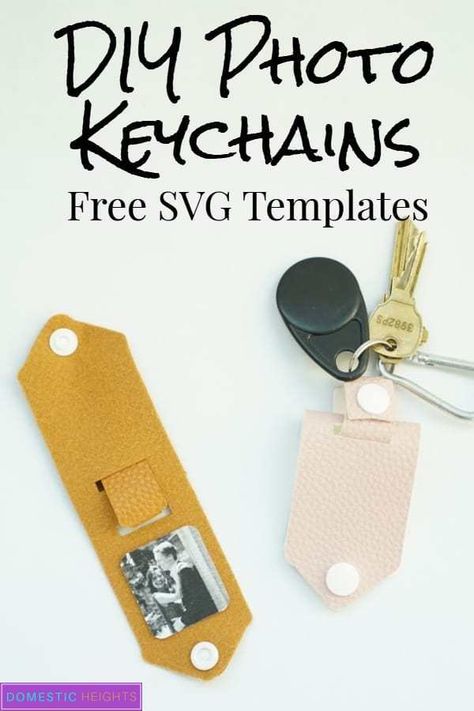 Cricut leather projects, gift idea, personalized photo keychain Cricut Leather Keychain, Cricut Leather Projects, Leather Keychain Diy, Cricut Leather, Diy Leather Projects, Leather Photo, Handmade Keychain, Photo Keychain, Cadeau Diy