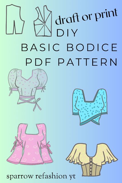 AnielskaAniela: A Blog for Sewing Lovers and DIY Enthusiasts Free Fashion Patterns, Basic Bodice Pattern, Baby Sewing Patterns Free, Dress Sewing Patterns Free, Sewing Creations, Sewing Templates, Modern Sewing Patterns, Bodice Pattern, Free Pdf Pattern