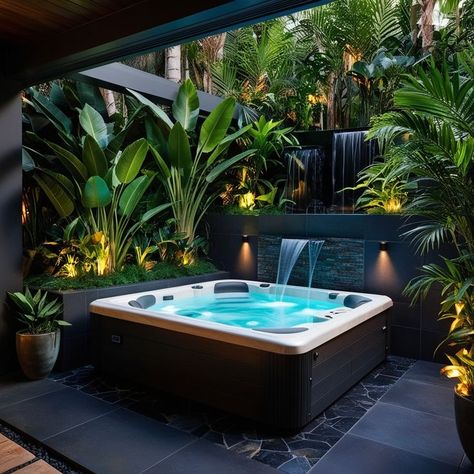 Outdoor Jacuzzi Ideas, Jacuzzi Outdoor Ideas, Jacuzzi Ideas, Jacuzzi Bathroom, Jacuzzi Pool, Outdoor Jacuzzi, Backyard Spa, Garden Spa, Spa Jacuzzi