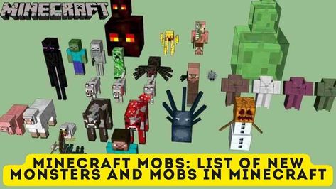 Minecraft Mobs List: In Minecraft, “mobs” refers to all living entities that are not players. These include hostile ... Read more The post Minecraft Mobs: List of New Monsters and Mobs in Minecraft appeared first on Officialroms. Minecraft Slime, Mobs Minecraft, Fox Bat, Iron Golem, Baby Polar Bears, Minecraft Mobs, Baby Pigs, Minecraft 1, Texture Packs