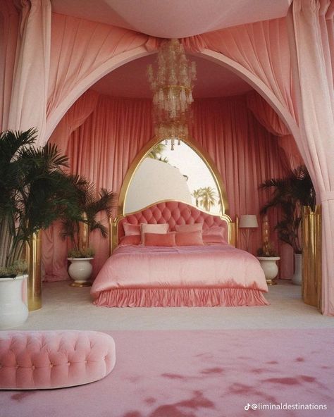 #homedecor #interiordesign #homedesign #homedecoration #homedecorideas #homedecorinspiration #homedecorating #homedecorlover #homedecorstyle #homedecorinspo #homedecorgoals #homedecoraddict #homedecorlovers Bougie Bedroom Aesthetic, Pink Old Hollywood Aesthetic, Old Hollywood Glamour Aesthetic Bedroom, Gaudy Interior Design, Pink 80s Bedroom, Monochromatic Pink Bedroom, Pink Art Deco Bedroom, Pink 80s Aesthetic, 50s Bedroom Aesthetic