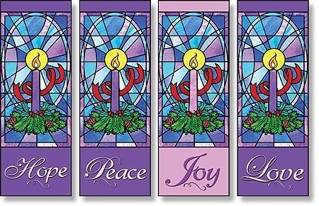 Advent Banners, Thanksgiving Vinyl, Advent Decorations, Christmas Advent Wreath, Silent Night Holy Night, Advent Season, Xmas Deco, Church Banners, Advent Candles