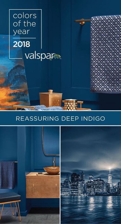 Valspar's Deep Indigo. Get it at Suther Building Supply as Midnight Sonata Indigo Cloth Valspar, Indigo Paint Color, Bedroom Paint Colors Valspar, Indigo Blue Paint, Indigo Bedroom, Paint Colors Valspar, Accent Paint Colors, Indigo Walls, Valspar Colors