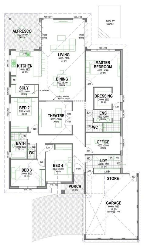 Australian House Plans, Mid Modern House, House Plans Australia, Australian House, Three Bedroom House Plan, Plans Architecture, Houses Plans, Building House Plans Designs, Building House