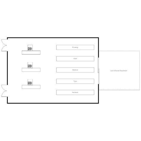 Example Image: Hardware Store Layout Business Floor Plans Layout, Hardware Store Layout, Business Blueprint Template, Table Diagram Layout Medium Size Roo, Hardware Showroom Display Layout Plan, Product Manufacturing Process Flow Chart, Org Chart, Shopping Quotes, Store Layout