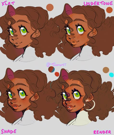 🍰Clem🍰 on Twitter: "Skin tone painting practice with some OCs🌟… "