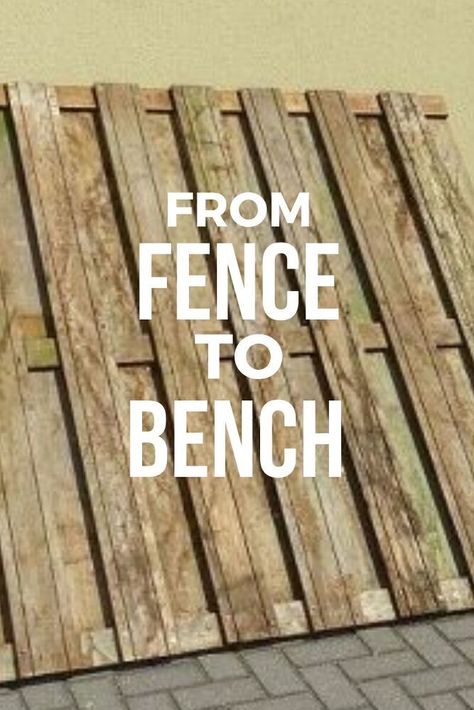 Enjoy the cool Summer breeze with these repurposed outdoor seating idea using an old fence. This Cheap outdoor bench DIY project is a great way to decorate your backyard, porch or deck on a budget. #hometalk Outdoor Bench Diy, Deck On A Budget, Upcycled Fence, Old Fence Wood, Diy Outdoor Bench, Recycling Furniture, Old Fence Boards, Creative Upcycling, Topiary Diy