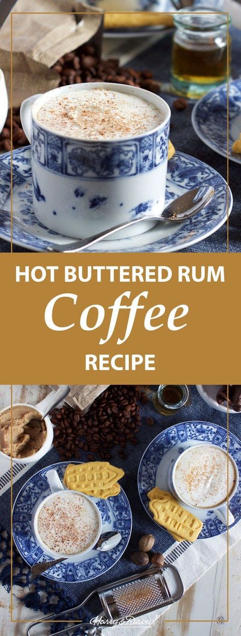 Coffee Recipes Hot, Buttered Rum, Spiced Butter, Hot Buttered Rum, Butter Coffee, Coffee Drink Recipes, Coffee Recipe, Coffee Cocktails, Winter Drinks