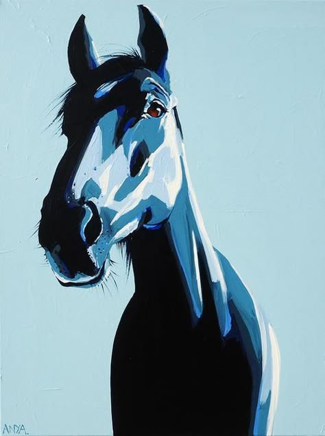 Studio Workshop, Paintings Acrylic, Blue Horse, Animal Portraits, Horse Drawings, Abstract Expressionism Art, Equine Art, Painting Art Projects, Horse Painting