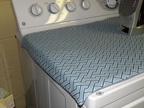 Sew a magnetic (insulated) ironing mat for the top of the dryer. No ironing board needed for quick pressing jobs. Diy Ironing Board, Laundry Basket Dresser, Washer And Dryer Covers, Ironing Mat, Homemade Cleaning Supplies, Diy Tops, Diy Couch, Apartment Organization, Sewing Aprons