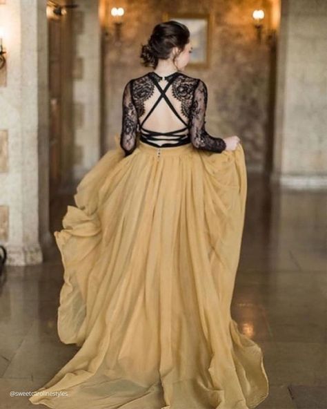 Gold Wedding Dresses, Gold Lace Wedding Dress, Wedding Bodysuit, Gold Wedding Gowns, Yellow Wedding Dress, Black And Gold Wedding, Wedding Dresses A Line, Gold Wedding Dress, Sweet Caroline