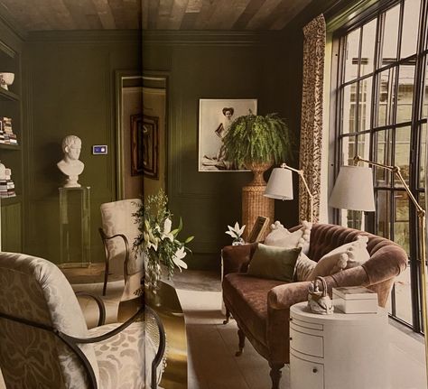 Reading Nook Chair, Beautiful S, Kitchen Suite, Paint Trends, Perfect Living Room, Green Paint Colors, House Beautiful, Home Inspiration, Room Flooring