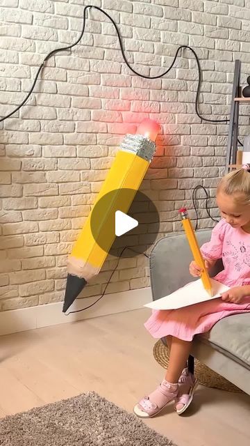 5-Minute Crafts on Instagram: "How to make a giant pencil light for kids' room! ✏️  #poolnoodles #kidsroominspo #familycrafts #diyproject #diyinspiration" Diy Giant Pencil, Kingdom Of Hungary, Giant Pencil, Diy Kids Room Decor, Diy Pencil, 5 Min Crafts, Family Crafts, Candyland Decorations, Home Landscaping