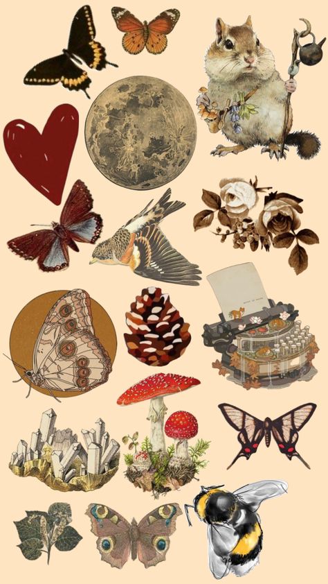 Goblincore Scrapbook, Cottagecore Aesthetic Stickers Printable, Cottagecore Scrapbook, Victorian Stickers Printable, Vintage Sticker Printables Collage Sheet, Cottagecore Sticker Sheet, Bujo Stickers, Free Vintage Printables, Nice Nails