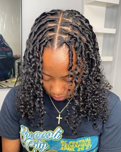 Starter Locs On 3b/3c Hair, Large Starter Locs, Starter Locs Coils, Different Curl Patterns, Hair Big Forehead, Locs Starter, 3b 3c Hair, Short Loc Styles, 3b Hair