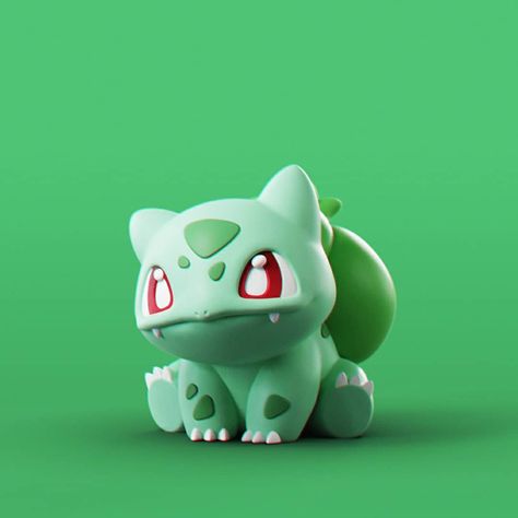 Cute Bulbasaur, Clay Pokemon, Bulbasaur Pokemon, Starter Pokemon, 3d Pokemon, Crea Fimo, Pokemon Project, Pokemon Bulbasaur, 3d Printable