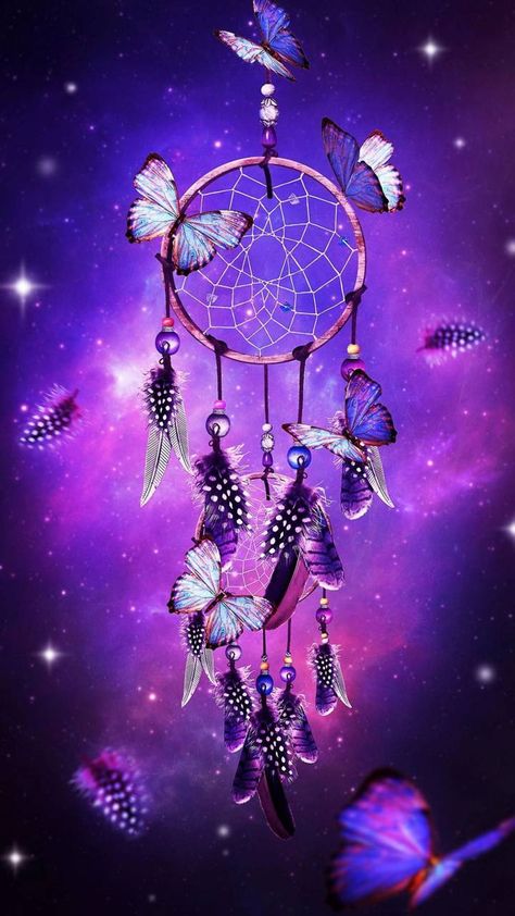 Dream catcher wallpaper by georgekev - ae - Free on ZEDGE™ Dream Catcher Wallpaper Iphone, Cer Nocturn, Purple Dream Catcher, Dreamcatcher Wallpaper, Dream Catcher Art, Butterfly Wallpaper Backgrounds, Tumblr Art, Charcoal Drawings, All Things Purple