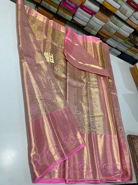 Tissue Silk Saree, Tissue Saree, Saree Indian, Wedding Saree, Pure Silk Sarees, Saree Wedding, Pure Silk, Silk Saree, Saree Designs