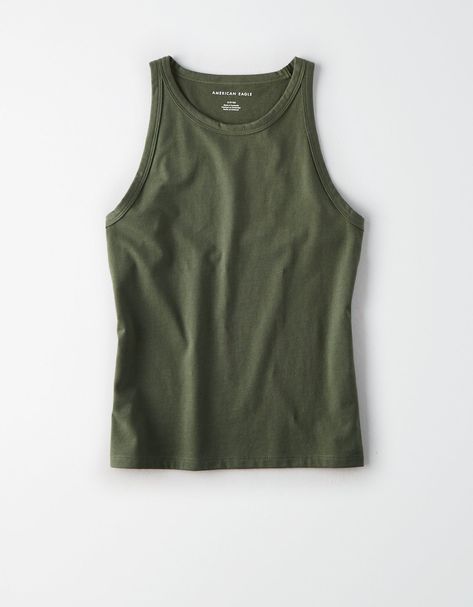 Green Tank Top Outfit, Summer Tank Top Outfits, Layering T Shirts, Womens Activewear Tops, Top Summer Outfits, Cottagecore Clothes, Cute Outfit Ideas, Estilo Country, Tank Top Outfits