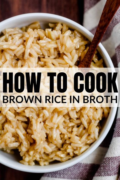 Brown Rice Dishes, Best Brown Rice, Brown Rice Recipes Healthy, Potluck Meals, Cook Brown Rice, Perfect Brown Rice, Brown Rice Cooking, Healthy Rice Recipes, Rice On The Stove