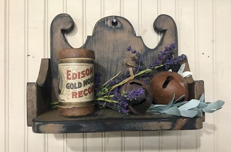 Rustic Wood Shelf, Primitive Candle Holders, Primitive Shelves, Dipped Candles, Prim Crafts, Hand Dipped Candles, Losing My Best Friend, Primitive Candles, Sewing Machine Cover