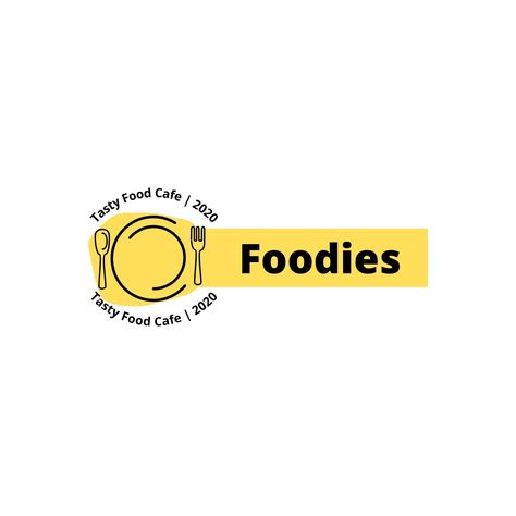 Foodies Tasty Food Cafe Restaurant Brand Product Logo Foodies Logo, Catering Logo, My Logo Design, Rice Box, Product Logo, Food Cafe, Business Cards And Flyers, Marketing Business Card, Book Labels