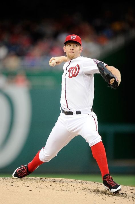 Stephen Strasburg, Washington Nationals Famous Baseball Players, Washington Nationals, Team Photos, National League, Baseball Fan, Sports Stars, Play Ball, Philadelphia Phillies, New York Mets