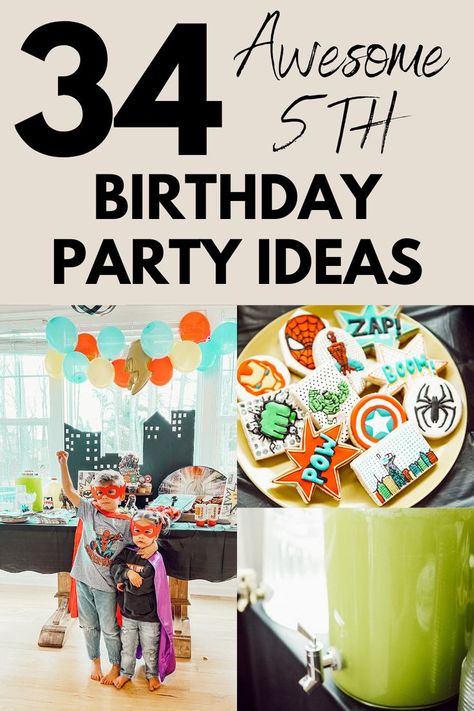 party ideas for 5 year old boy 5th Bday Party Ideas Boys, 5th Birthday Boy Themes, Unisex Birthday Party Themes, 5th Birthday Ideas For Boys Themes, 5th Birthday Photoshoot Ideas, 5th Birthday Party Themes, Boys Birthday Party Activities, 5th Birthday Photoshoot, Kids Birthday Party Food Ideas