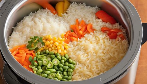 Veg Biryani in a Rice Cooker: Healthy, Simple and so Tasty! - Rice Cooker Junkie Vegan Rice Cooker Recipes, Rice Ideas, Vegetarian Biryani, Quinoa Pilaf, Electric Rice Cooker, Rice Cooker Steamer, Veg Biryani, Rice Cooker Recipes, Steamer Recipes