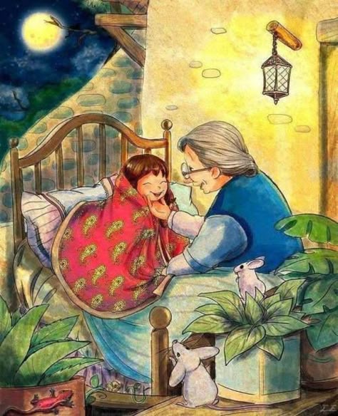 Celebrate Each New Day, 가족 일러스트, Grand Parents, Art Mignon, Art Et Illustration, Art Drawings For Kids, Girls Cartoon Art, Happy Family, Children's Book Illustration