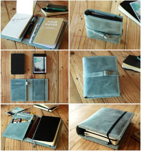 Holiday Gift Guide: 12 Great Handmade Gifts for Men » Curbly | DIY Design Community Types Of Notebooks, Moleskine Cover, Travel Journal Cover, Diy Gifts For Men, Handmade Gifts For Men, Men's Journal, Diy For Men, Diy And Crafts Sewing, Best Gifts For Men