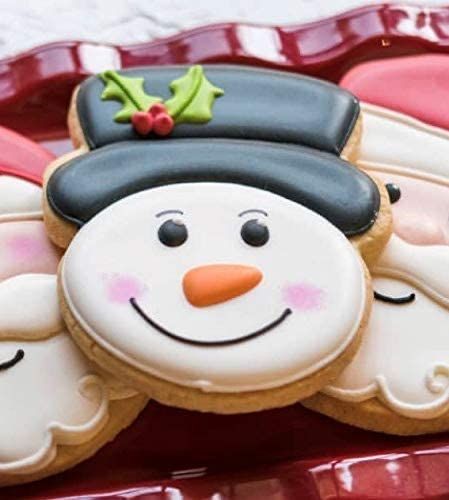 Snowman Head Cookies Decorated, Icing Biscuits, 2024 Cookies, Iced Christmas Cookies, Flour Box Bakery, Holiday Cookie Party, Lightbulb Ornaments, Holiday Sugar Cookies, Flooding Cookies