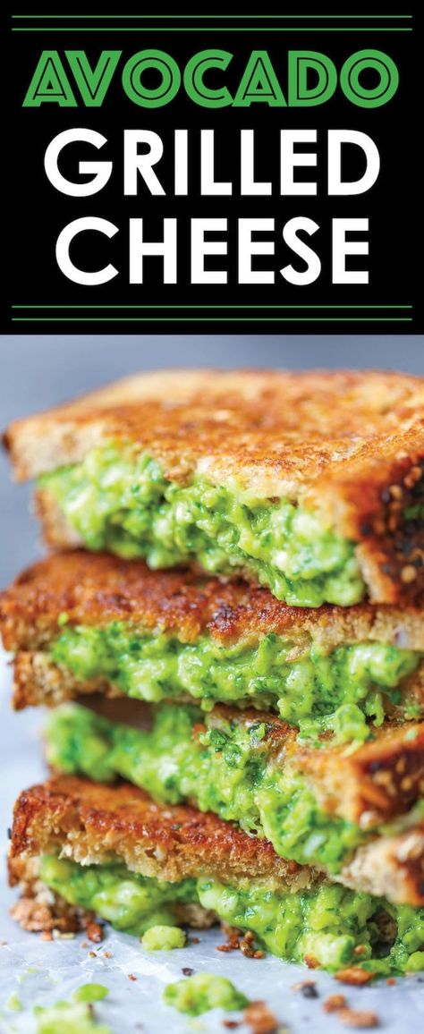 Avocado Grilled Cheese - So buttery and just downright AH-MAZING, oozing with avocado cheesy goodness. It's the best grilled cheese ever, hands down! Avocado Grilled Cheese, The Best Grilled Cheese, Avocado Recipes Healthy, Avocado Dessert, Best Grilled Cheese, Good Eat, Think Food, Cheese Sandwich, Chapati