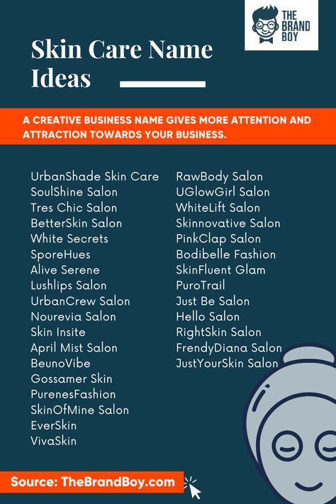 597+ Creative Skincare Shop Names | Video+ Infographic Skincare Page Name Ideas, Name Skincare Idea, Beauty Online Shop Name Ideas List, Skincare Business Name Ideas, Skin Care Business Names Ideas, Skincare Name Ideas Skin Care, Skincare Tagline, Cosmetic Shop Name Ideas, Skincare Brand Name Ideas