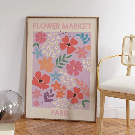 April Lane (@aprillaneart) | Instagram Pink Gallery Wall, Market Poster, Flower Market Poster, Paris Poster, Paris Print, Floral Printables, Art Cute, Hanging Posters, Art Download