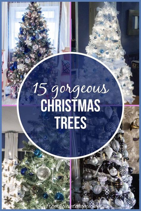 I have some serious Christmas tree decorating goals, so these Christmas tree ideas for both traditional Christmas trees and modern Christmas trees are coming in super handy. Definitely read these if you need some awesome elegant Christmas tree inspiration. Elegant Christmas Tree Color Schemes, Glam Christmas Tree Ideas, Kate Spade Christmas Tree, Christmas Tree Inspiration Traditional, Themed Christmas Tree Ideas, Christmas Tree Color Schemes, Gorgeous Christmas Trees, Christmas Tree Colour Scheme, Trees Christmas Decor