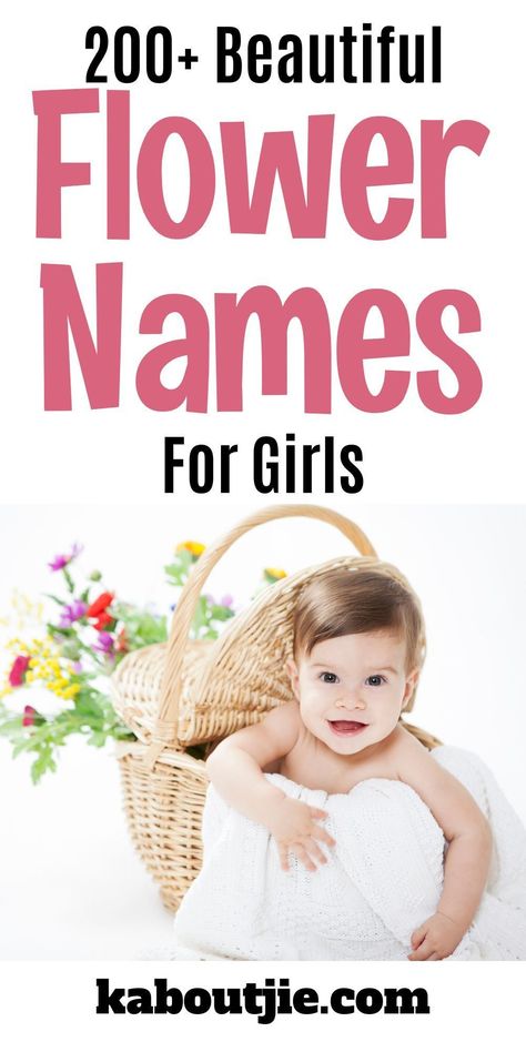 Flowers are beautiful, naming your baby girl after a flower is a fantastic idea. Here are 200+ flower name ideas for girls. Flower Names For Girls Baby, Flower Girl Names, R Girl Names, Baby Gurl Names, Flower Baby Names, Beautiful Flower Names, Pink Flower Names, Names Of Flowers, Flower Names For Girls