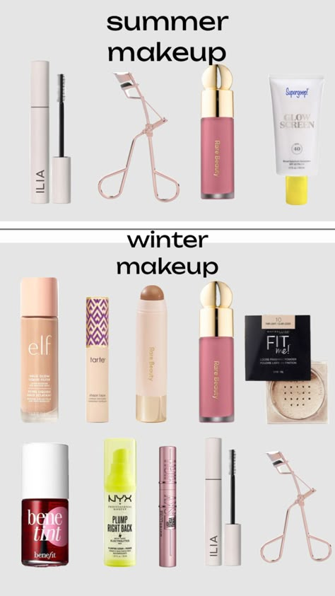 summer vs winter makeup #summer #winter #followforfollow #beauty #makeup #viralproducts Summer Vs Winter, Makeup Routine Guide, Makeup Removal Tips, Back To School Makeup, Makeup Vs No Makeup, Essence Makeup, Makeup Order, Makeup Bag Essentials, Makeup List