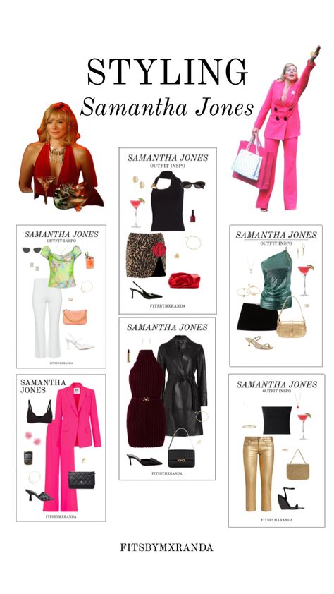 Samantha Jones Look Book | LTK IN BIO #outfitinspo #fashion Scorpio Fashion, Newsletter Design Templates, Kim Cattrall, Samantha Jones, Fire And Stone, City Outfits, City Vibe, Carrie Bradshaw, Look Book