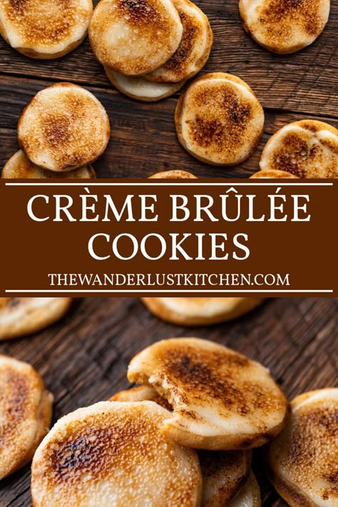 Crème Brûlée Cookies Recipe Crème Brûlée Cookies, Creme Brulee Cookies, Creme Brulee Cookie Recipe, Creme Brulee Cookie, Butter Mints Recipe, Xmas Foods, The Kitchen Is My Playground, Amazing Dessert Recipes, Everything Cookies