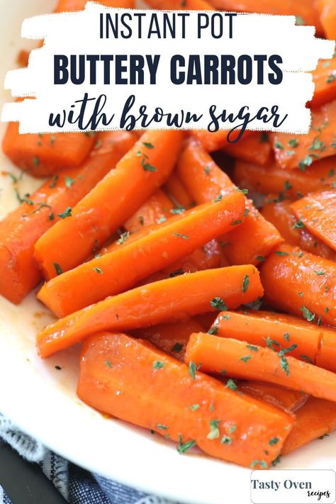 With only a 2 minute cook time, Instant Pot Carrots take 15 minutes to make using minimal ingredients. They make a great side dish for dinners and holiday meals. Cooked Carrots Instant Pot, Pressure Cooker Carrots, Instant Pot Carrots Brown Sugar, Instapot Carrots Brown Sugar, Instant Pot Small Potatoes, Carrot Recipes Instant Pot, Instant Pot Glazed Carrots, Carrots Instapot, Carrots In Instant Pot