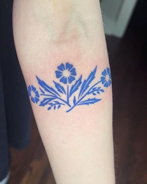 Vintage Pyrex Tattoo, Corning Ware Tattoo, Blue Cornflower Tattoo, Corningware Tattoo, Pyrex Tattoo, Hamilton Tattoo, Cornflower Tattoo, Seattle Tattoo, Dream Tattoos