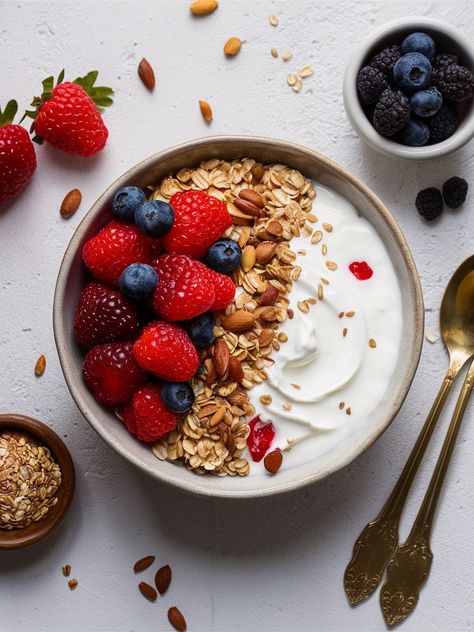 Is Greek Yogurt Good for PCOS? The Tastiest Protein Yoghurt Bowl - Cooks & Crayons Low Carb Holiday Desserts, Yogurt Greek, High Protein Yogurt, Yoghurt Bowl, Protein Overnight Oats, Low Carb Holiday, Protein Yogurt, Probiotic Benefits, High Protein Meal Prep