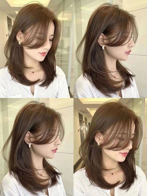 Hair Inspiration Long, Layered Haircuts For Medium Hair, Long Wolfcut Haircut, Bangs With Medium Hair, Hair Inspiration Short, Hairstyles For Layered Hair, Wolfcut Haircut, Long Wolfcut, Haircuts For Medium Hair