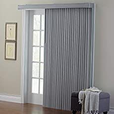 How to hide or replace vertical blinds | Smart DIY Solutions for Renters Sliding Glass Door Blinds, Sliding Glass Door Window Treatments, Modern Patio Doors, Kitchen Window Coverings, Patio Door Coverings, Patio Door Blinds, Sliding Glass Door Window, Door Window Treatments, Door Coverings